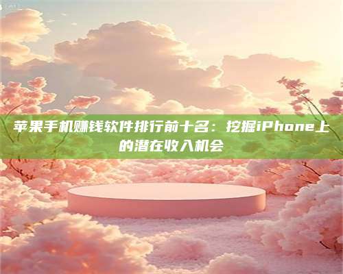 大庆苹果手机赚钱软件排行前十名:挖掘iPhone上的潜在收入机会 第1张 大庆苹果手机赚钱软件排行前十名:挖掘iPhone上的潜在收入机会 第1张